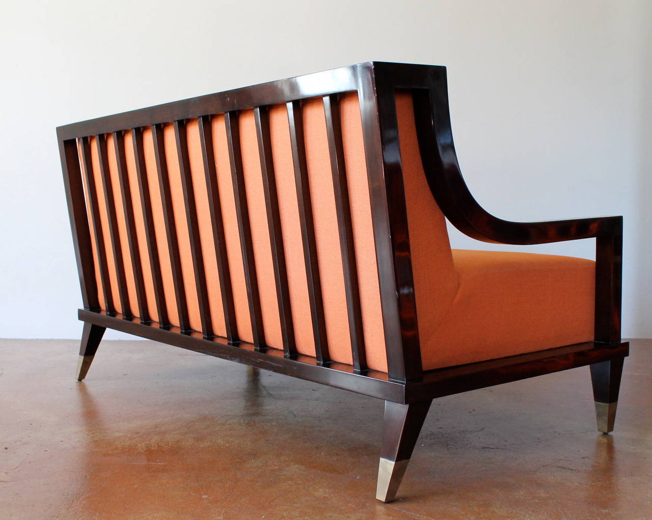 Mexican Exceptional and Documented Robert and Mito Block Settee or Sofa, Mexico, 1948 For Sale