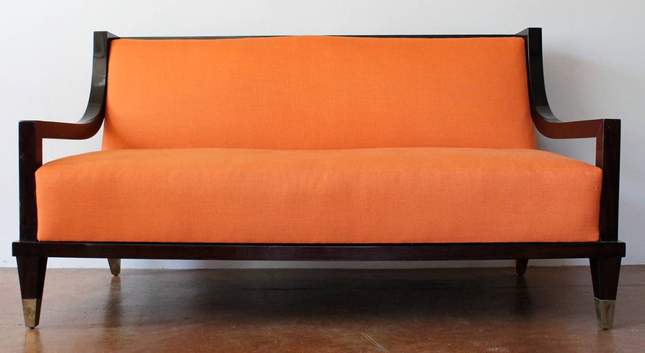 Important and fully documented Robert & Mito Block sofa or settee,
custom-made in 1948 for the Mestre Residence in Mexico City. 
Unique opportunity to obtain a very hard to find and highly collectible Sofa.
Provenance:
Mestre Residence, Mexico