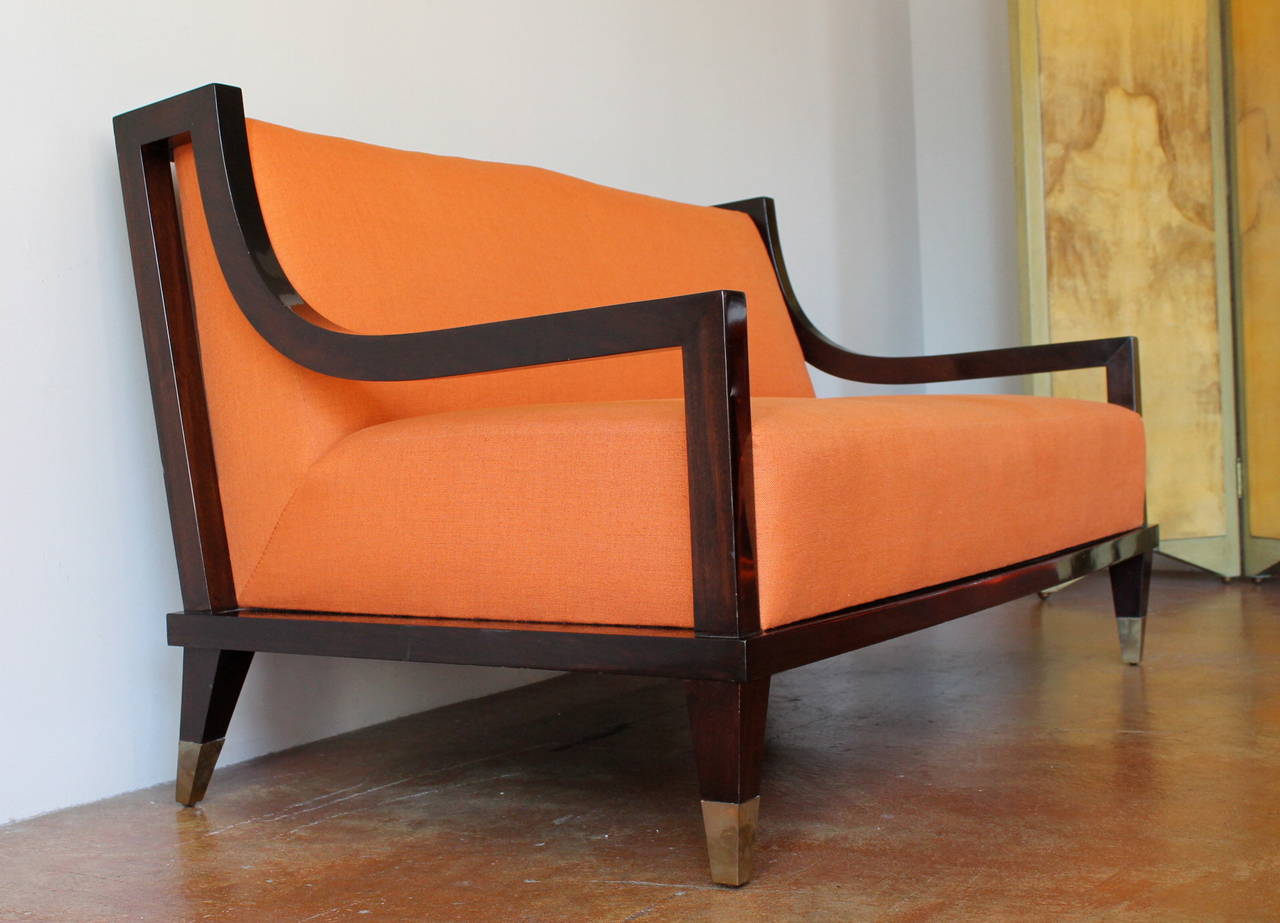Exceptional and Documented Robert and Mito Block Settee or Sofa, Mexico, 1948 In Good Condition For Sale In San Diego, CA