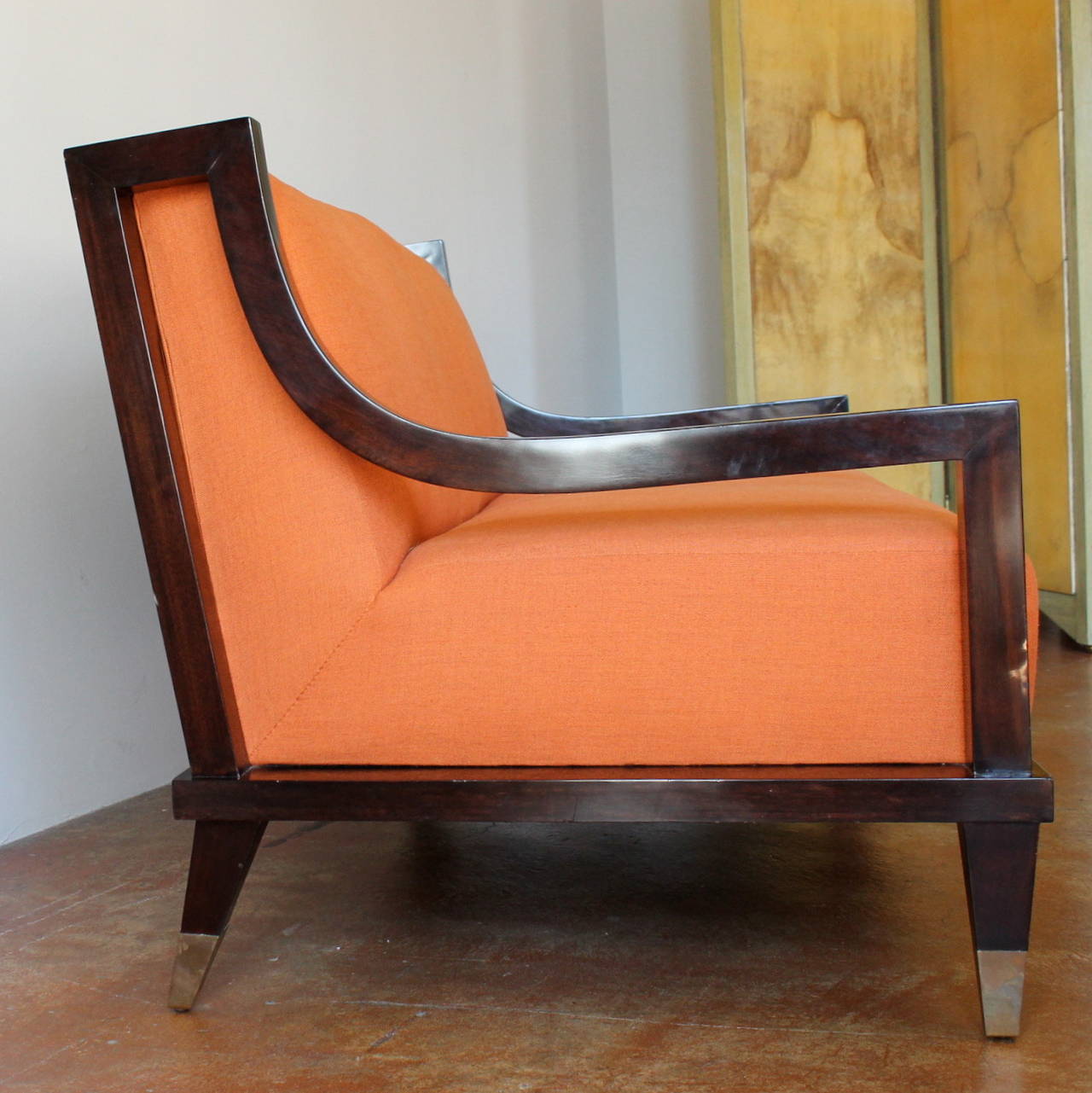 Mid-20th Century Exceptional and Documented Robert and Mito Block Settee or Sofa, Mexico, 1948 For Sale