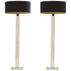 Pair of Willy rizzo Floor lamp.Italy 1970´s