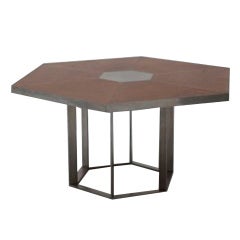 1960´s Hexagonal pedestal table