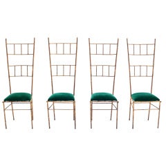 1940´s set of four chairs "Faux de bambu"