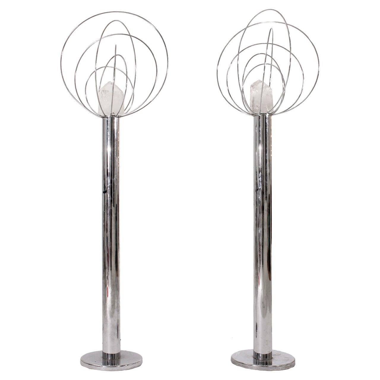 Pair of Floor Lamps by Angelo Brotto