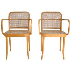 Paar Stühle Modell Prag Entworfen von Josef Hoffman