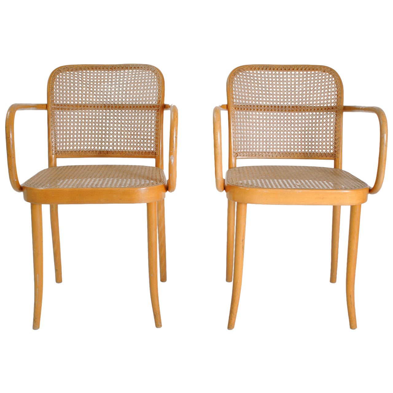 Pair of Chairs Model Prague Designed by Josef Hoffman