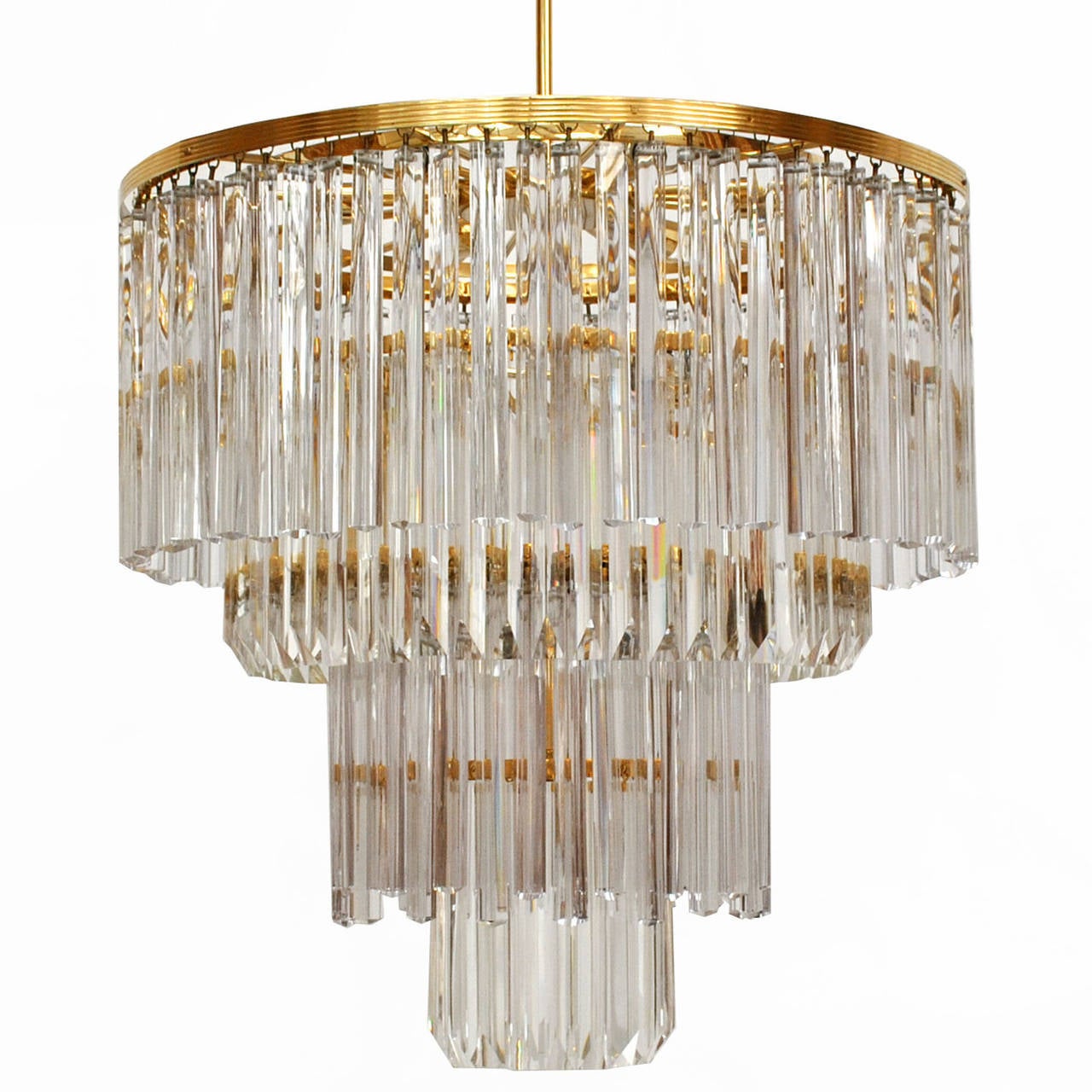 Venini Glass Suspension Lamp For Sale