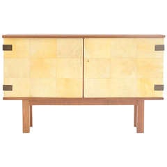 Sideboard with Front in Parchment Leather