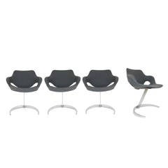 Set of Boris Tabacoff's Chairs for Mobilier Modulaire Moderne