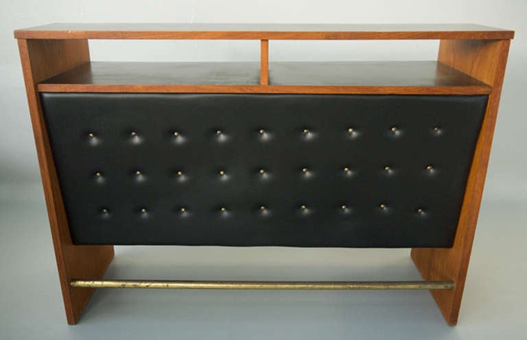 Large Danish Modern Teak Stand Up Dry Bar