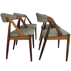 Set of Kai Kristiansen Danish Modern Rosewood Dining Chairs