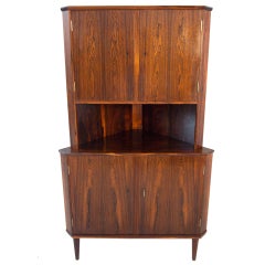 Danish Modern Rosewood Corner Cabinet