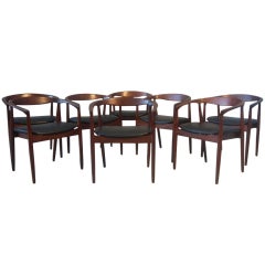 Kai Kristiansen Eight 8 Danish Modern Teak Dining Arm Chairs