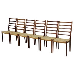 Six Svegards Markaryd Danish Modern Rosewood Dining Chairs