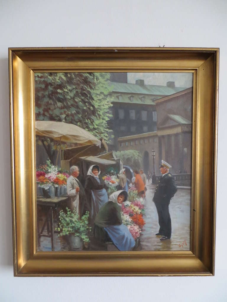 Danish Soren Christian Bjulf Oil on Canvas Painting