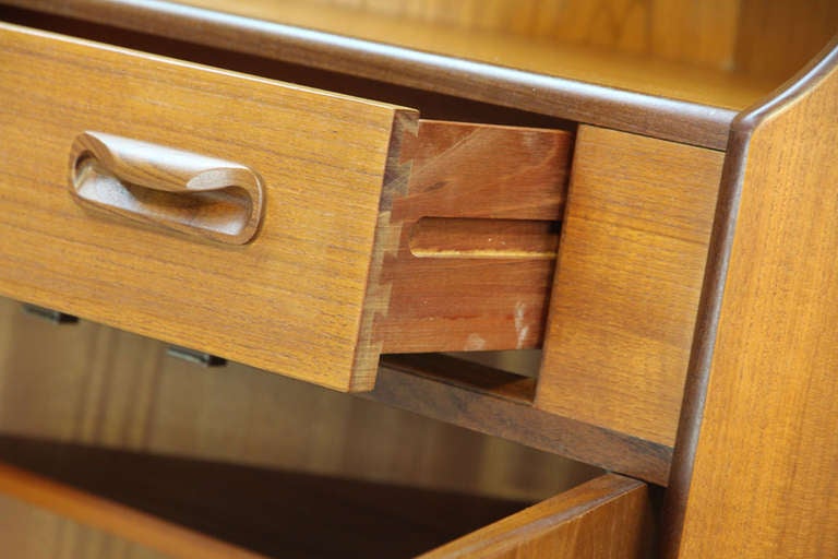 Ib Kofod Larsen Danish Modern Teak Corner Curio Cabinet 2