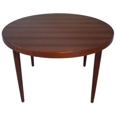 Danish Modern Rosewood Dining Table Round Extending 7ft