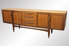 Vintage Ib Kofod Larsen Danish Modern Teak Sideboard Buffet Credenza 7ft