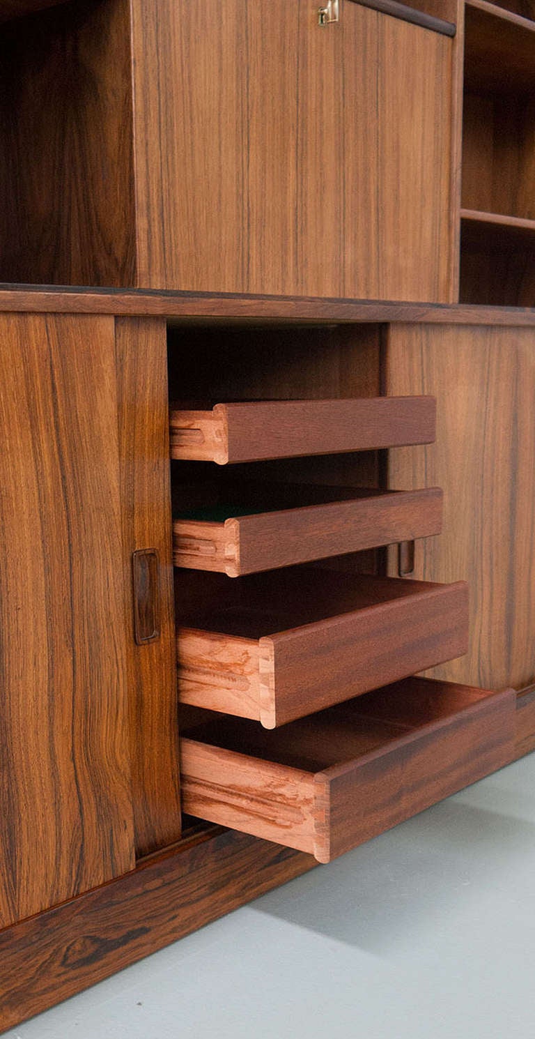 Westergaards Danish Modern Rosewood Wall Unit 6ft For Sale 2