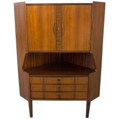 Gunni Omann Danish Modern Rosewood Corner Bar Cabinet