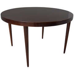 Danish Modern Rosewood Dining Table Round Extends 7ft