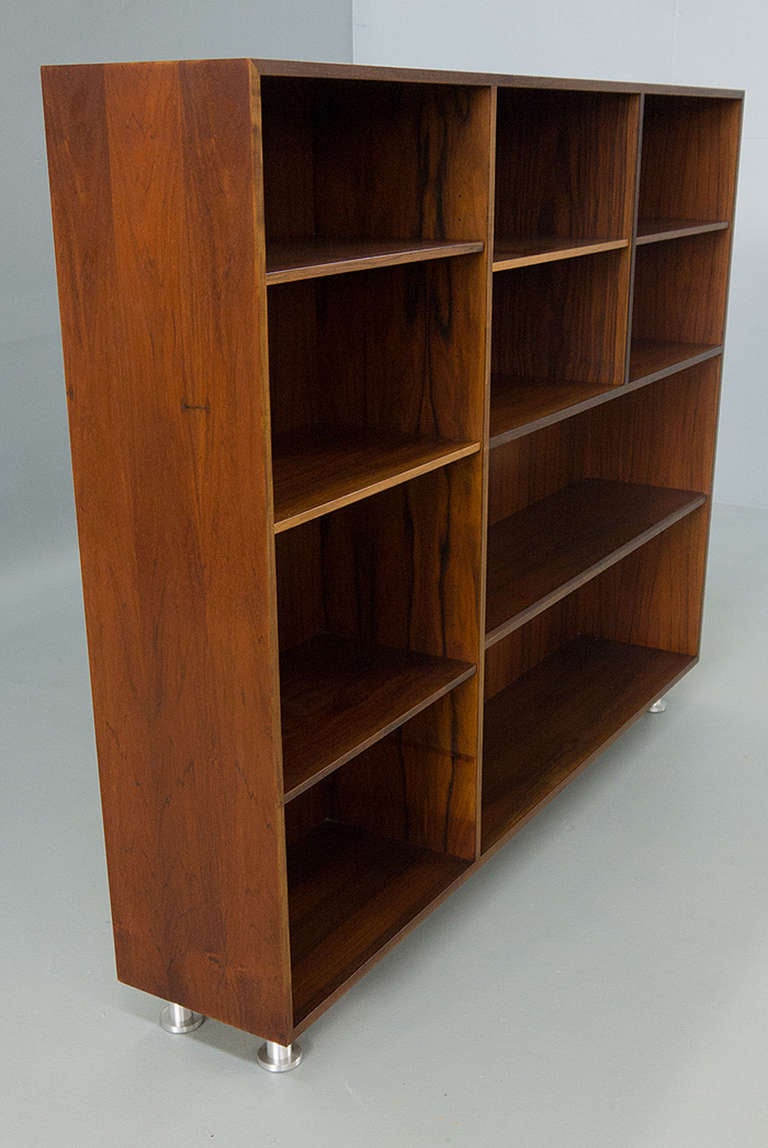 Scandinavian Modern Oman Jun Danish Modern Rosewood Bookcase Display Cabinet For Sale