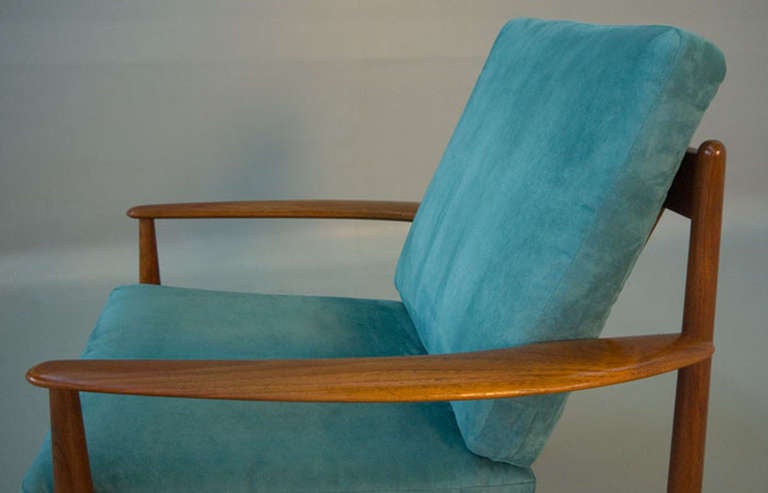 Mid-20th Century Grete Jalk Danish Modern Teak Easy Arm Chair Model 118 For Sale