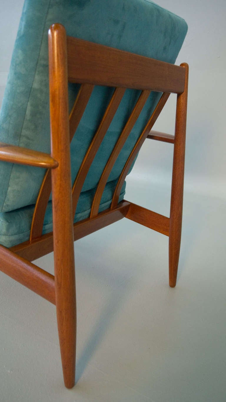 Grete Jalk Danish Modern Teak Easy Arm Chair Model 118 For Sale 1