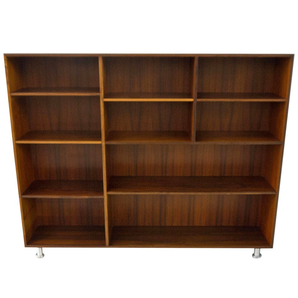 Oman Jun Danish Modern Rosewood Bookcase Display Cabinet For Sale