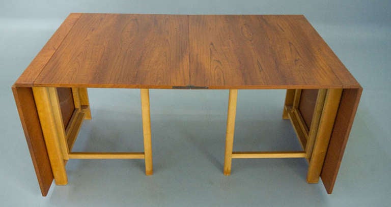 Bruno Mathsson Maria Teak Expanding 9ft Space Saving Table For Sale 4