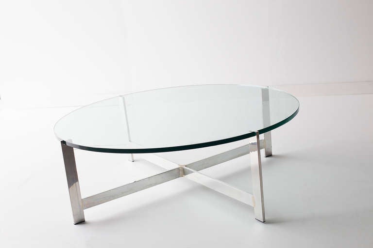 Chrome Milo Baughman Coffee Table for Thayer Coggin