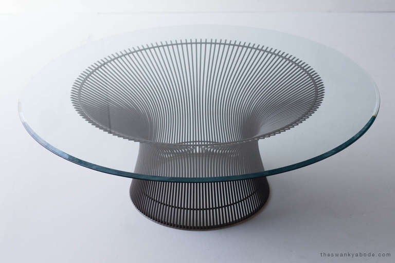 Warren Platner Bronze Coffee Table for Knoll International In Excellent Condition In Oak Harbor, OH