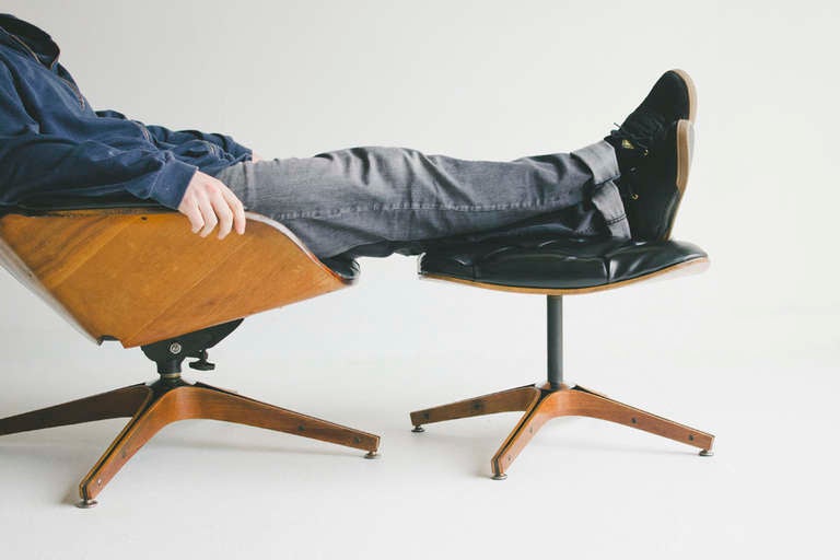 George Mulhauser Lounge Chair and Ottoman for Plycraft 2