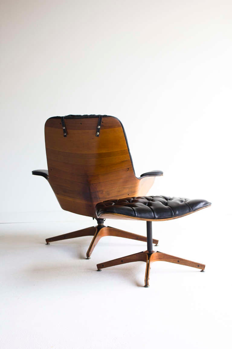 George Mulhauser Lounge Chair and Ottoman for Plycraft 3