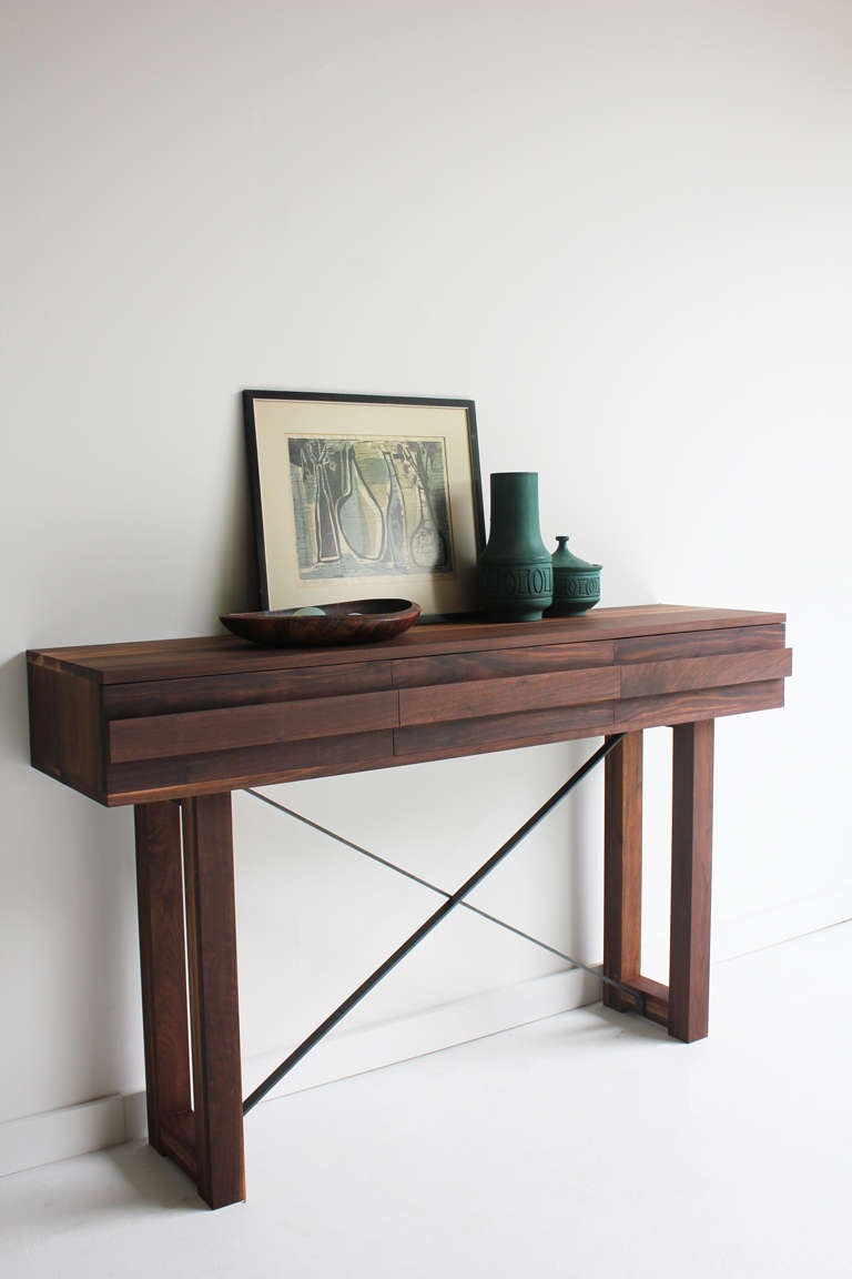 Americano Console in noce con cassetti in vendita