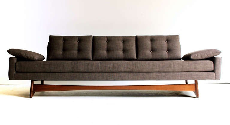 Adrian Pearsall Sofa - Couch 2408-S for Craft Associates.

Excellent restored condition. Reupholstered with original intergrity including hand cut foam. Wood is in great vintage condition and has normal imperfections with age.

Seat Depth: 26