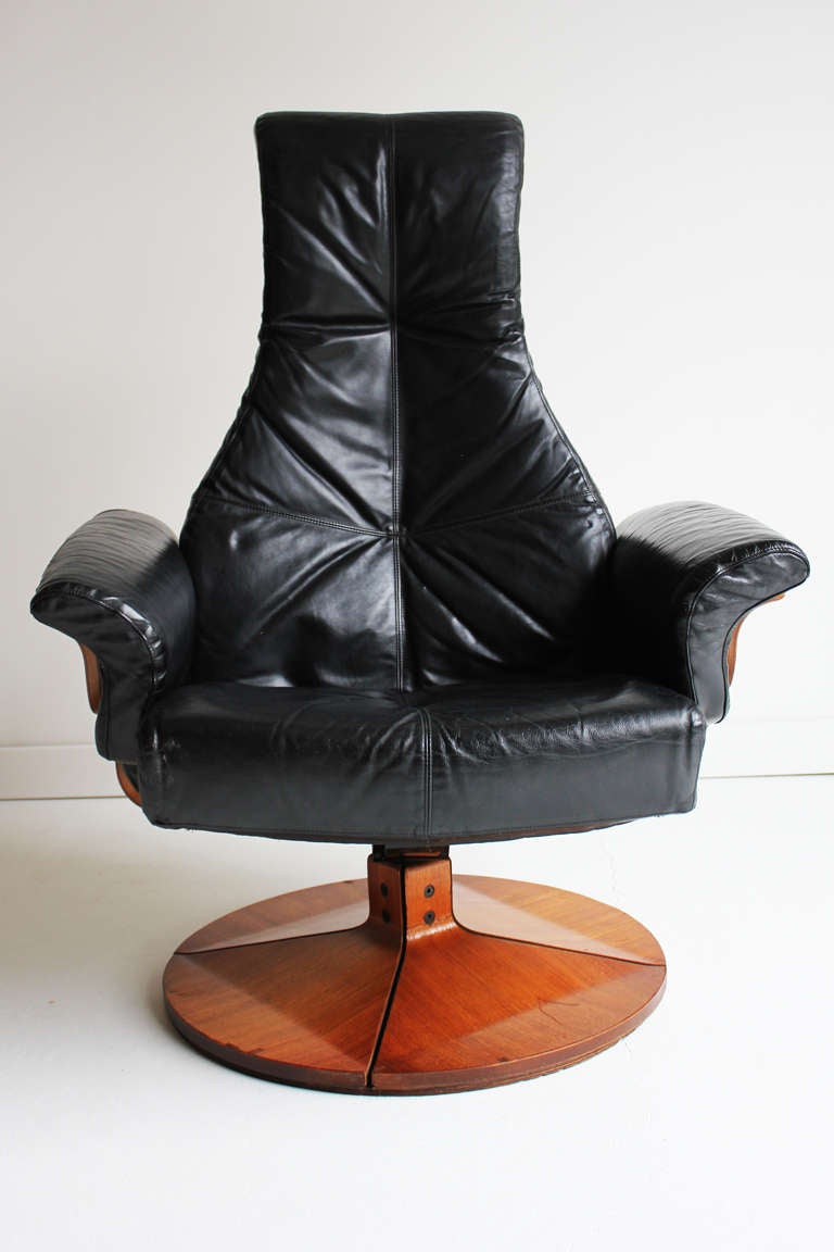 modern lounge chair and ottoman