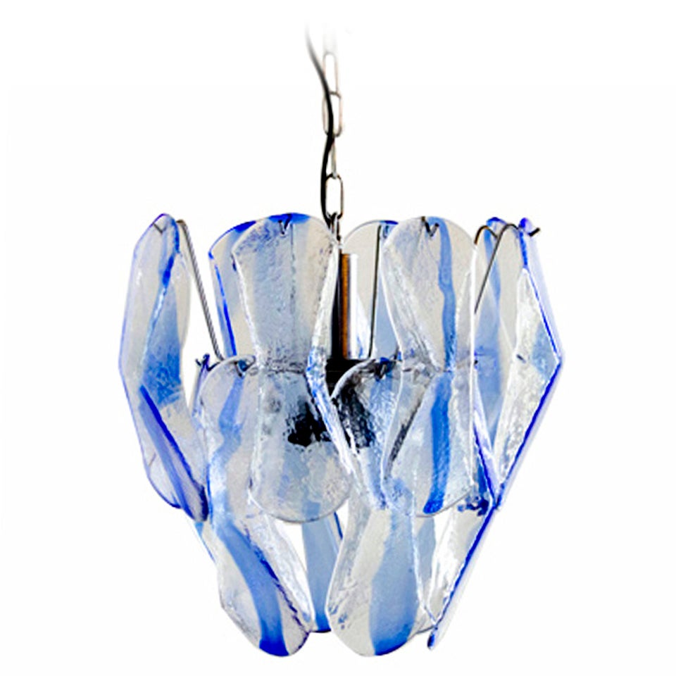 Italian Murano Glass Chandelier Including Two Sconces