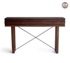 Walnut Console with Drawers
