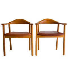Danish Modern Teak Captians Chairs for Form 57
