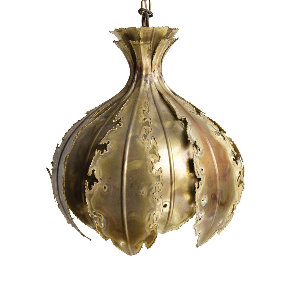 Sven Aage Brutalist Hanging Lamp for Holm Sorensen & Company For Sale