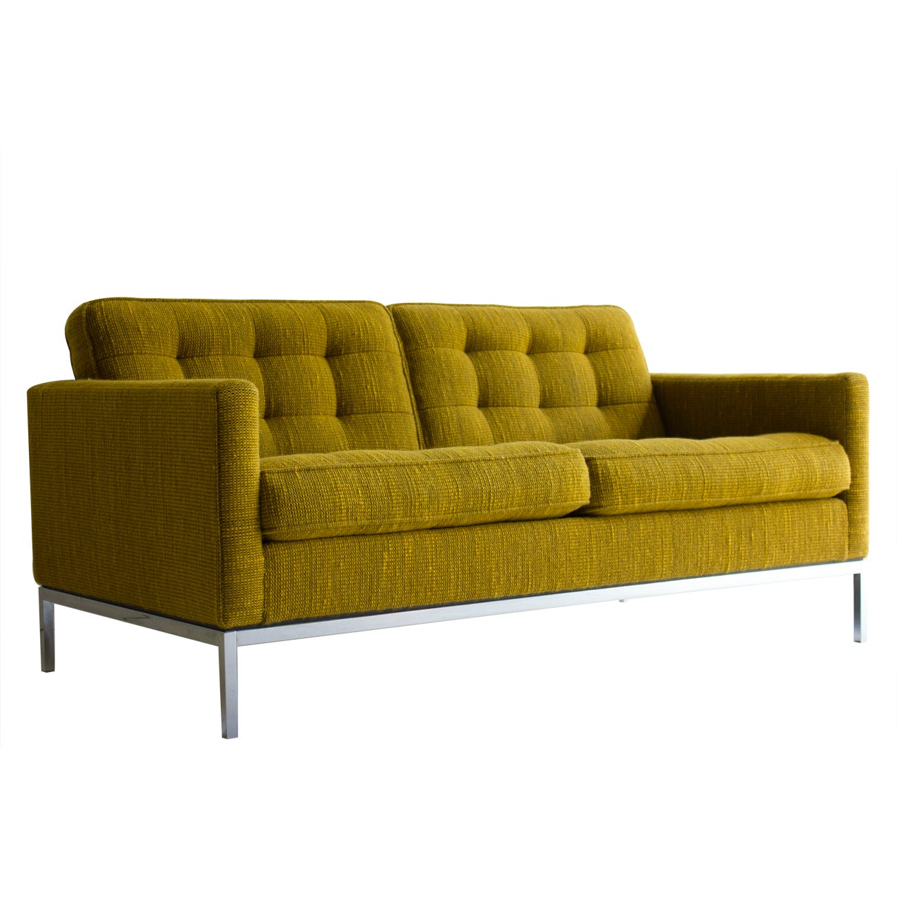 Florence Knoll Two Seat Sofa in Original Cato Fabric for Knoll International