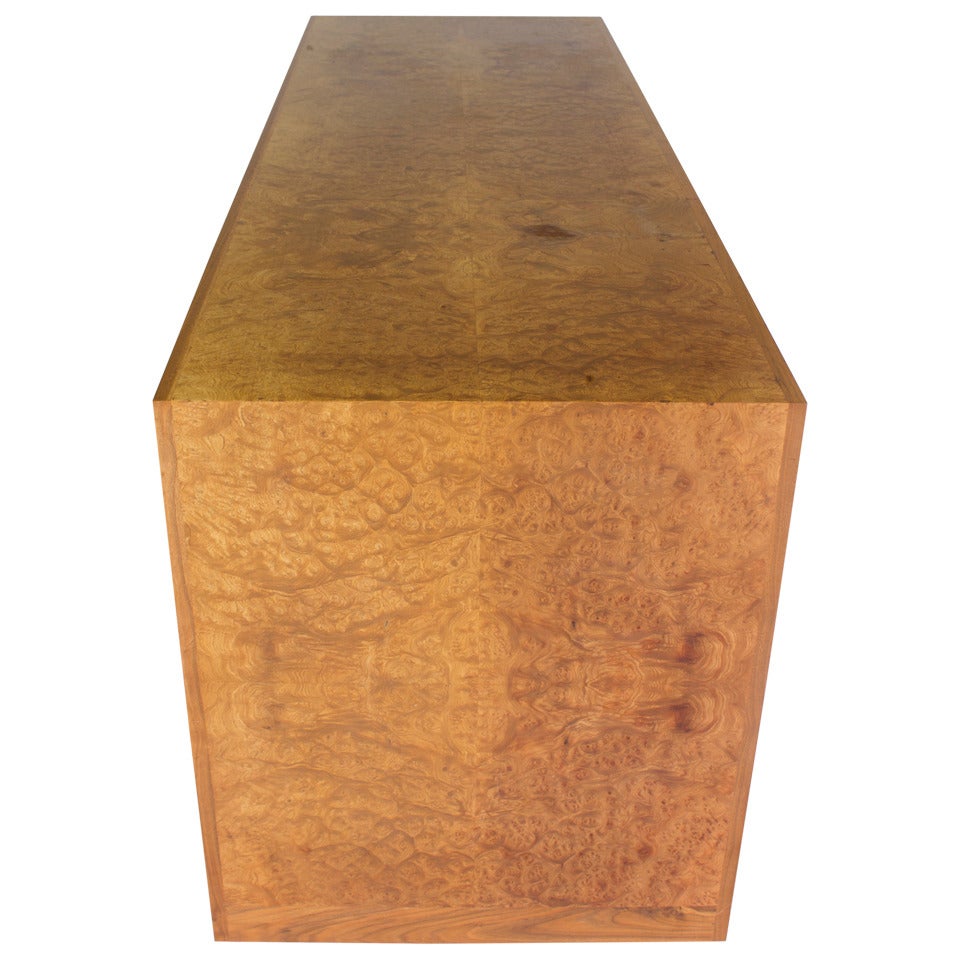 Harvey Probber Burl Wood Desk/Credenza Advent Series