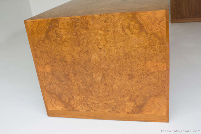 Mid-Century Modern Harvey Probber Executive Burl Wood Desk - Advent Series