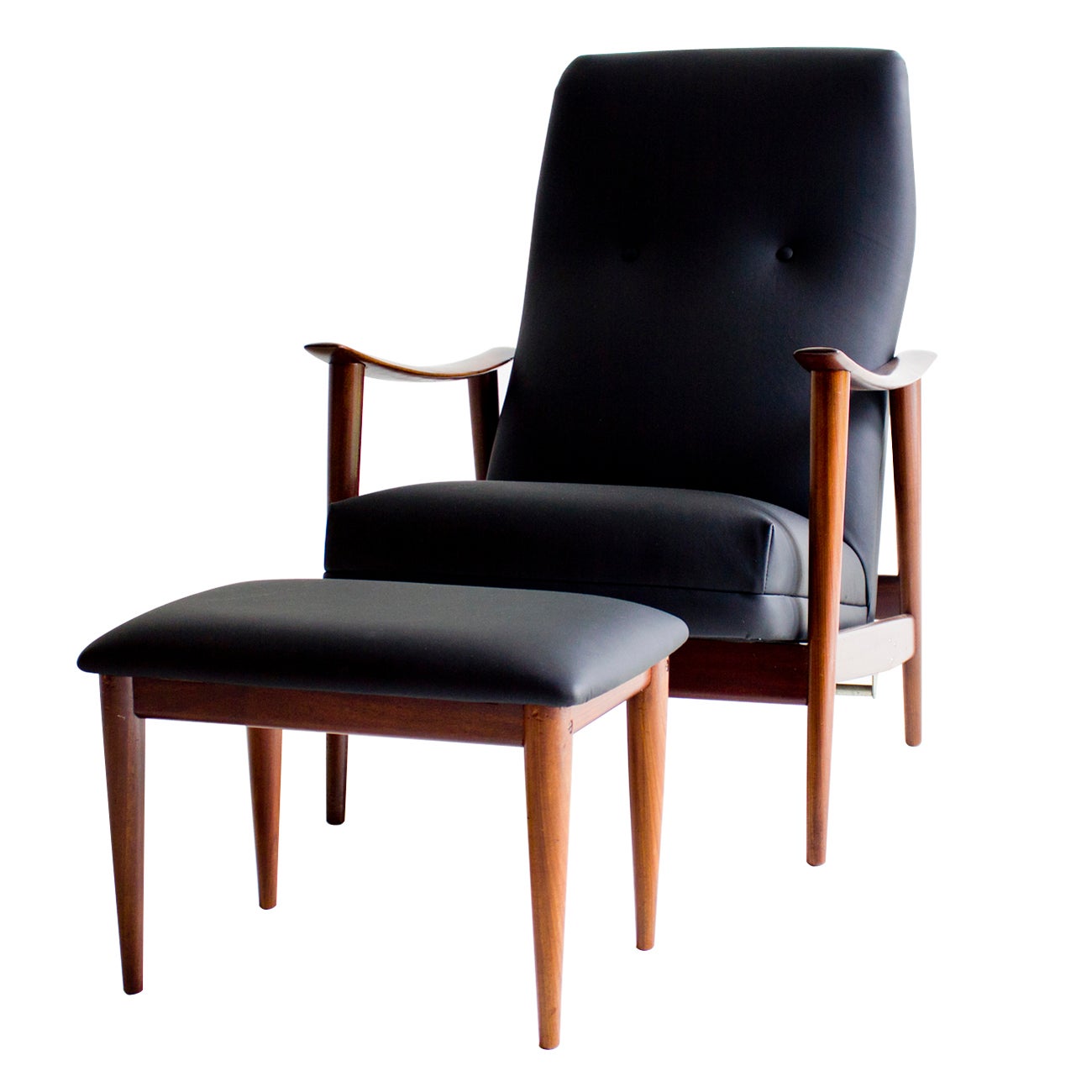Danish Lounge Chair and Ottoman for Westnofa