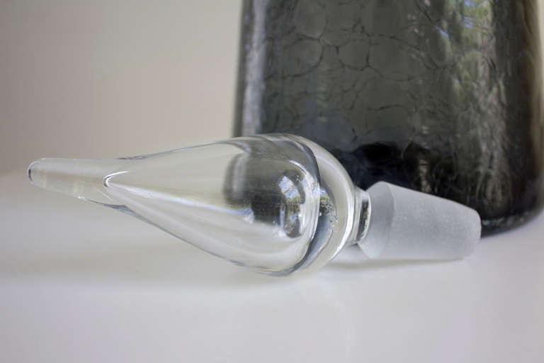 American Blenko Decanter Smoked Glass