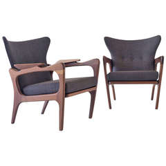 Adrian Pearsall Low Wing Chairs for Craft Associates Incorporation
