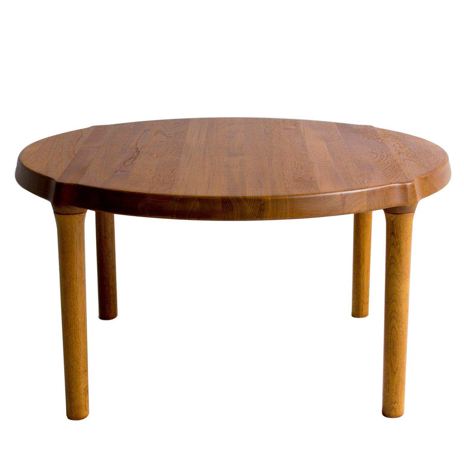 Danish Soaped Oak 27D Accent Table For Sale at 1stDibs
