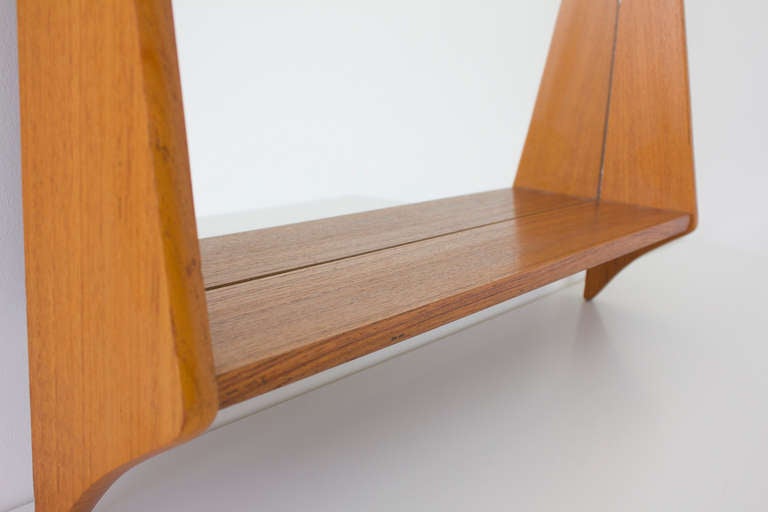 Danish Pedersen & Hansen Teak Mirror For Sale