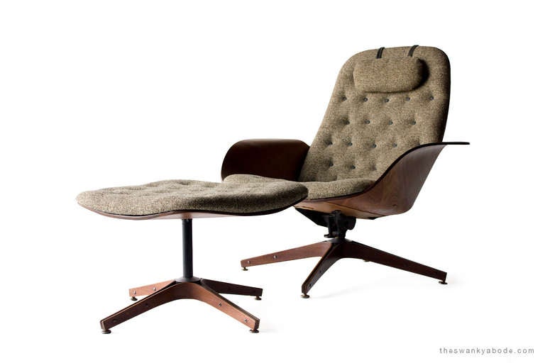 George Mulhauser Lounge Chair and Ottoman for Plycraft 1